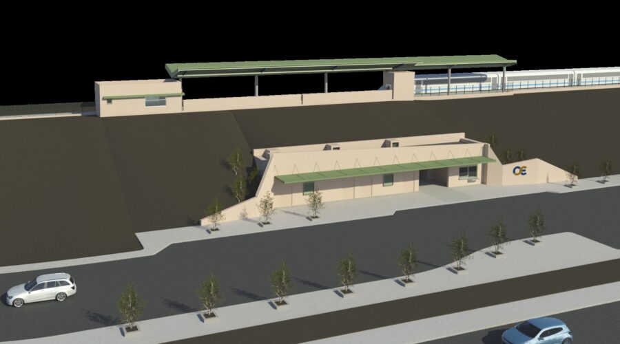 Nea Karvali Railway Stop 3D image